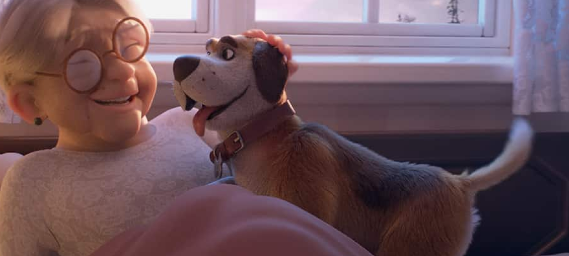 Köpeği gördüğüne sevinen kadın