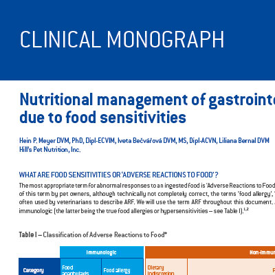 Köpeklerde Gıda Hassasiyeti ile İlgili Klinik Monograf 
